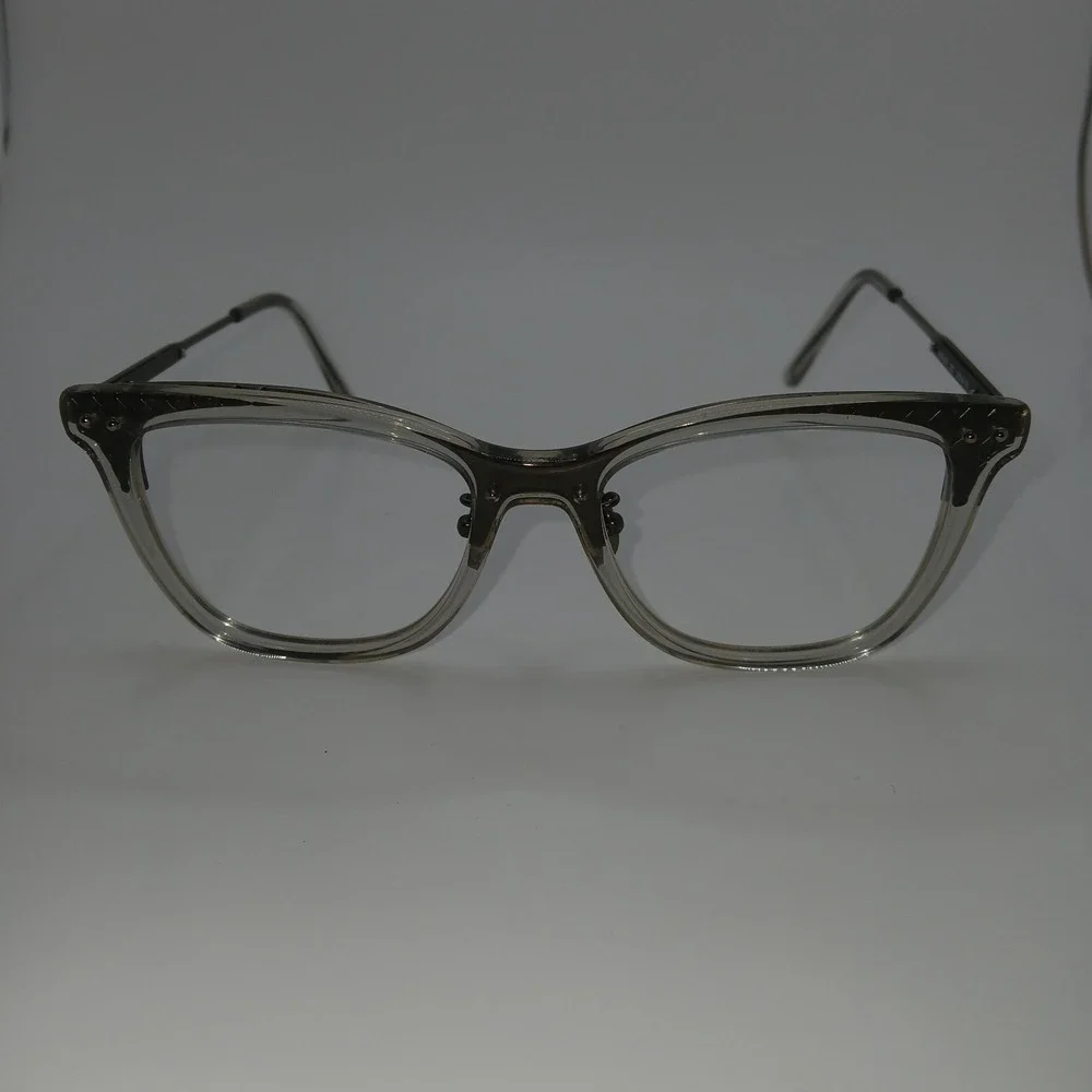 Bottega Veneta BV0145O 002 Womens Eyeglasses Frame Gray Transparent 52-18-140 mm